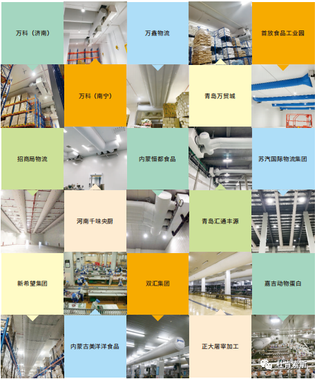 Z6尊龙凯时柔性风管在冷库行业的客户